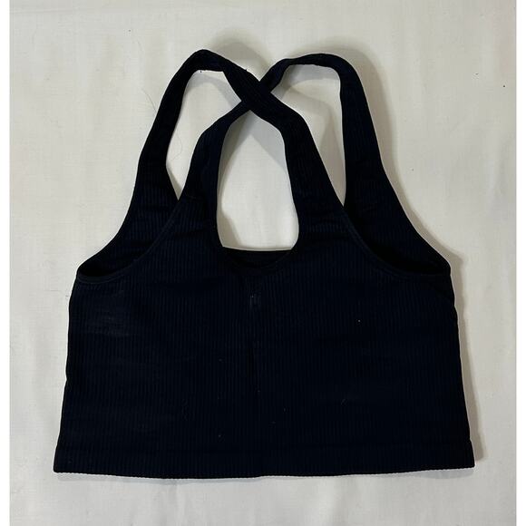 Spiritual Gangster women's Black Criss Cross Crop Tank Bra Size XS Small - Picture 2 of 3